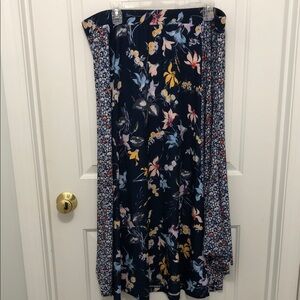 Terra & Sky Navy Floral Maxi Skirt